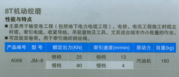 8T機動絞磨